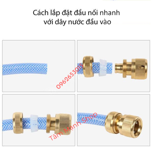 Bộ khớp nối nhanh bằng đồng, Khớp nối nhanh dây cấp nước vào máy rửa xe mini gia đình