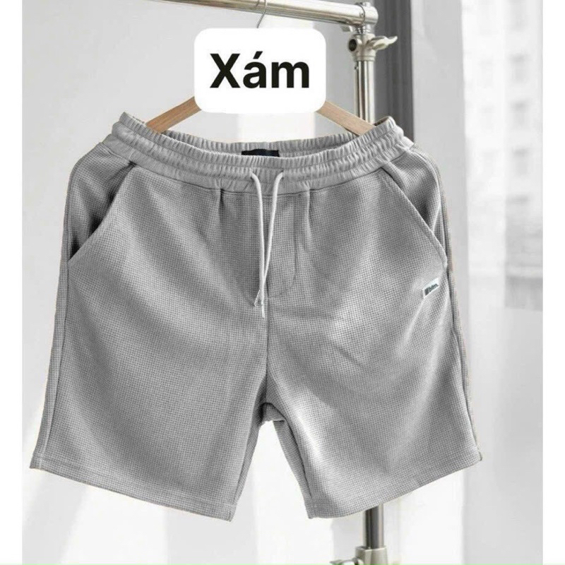 Quần đùi tổ ong Nam  thoáng mát, có túi