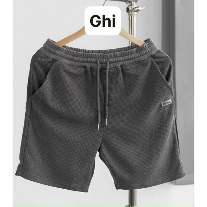 Quần đùi tổ ong Nam  thoáng mát, có túi