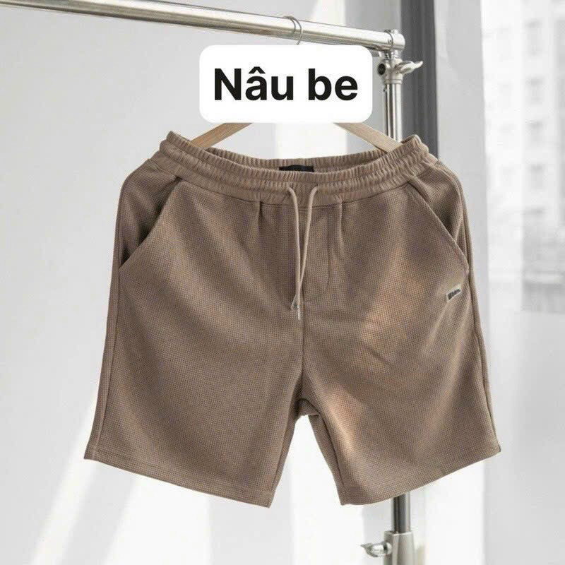 Quần đùi tổ ong Nam  thoáng mát, có túi