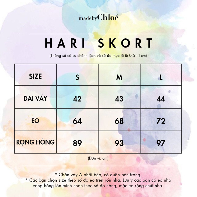 MadebyChloé - Chân váy A gấu bèo xếp ly nhiều tầng HARI SKORT - Thiết kế cao cấp