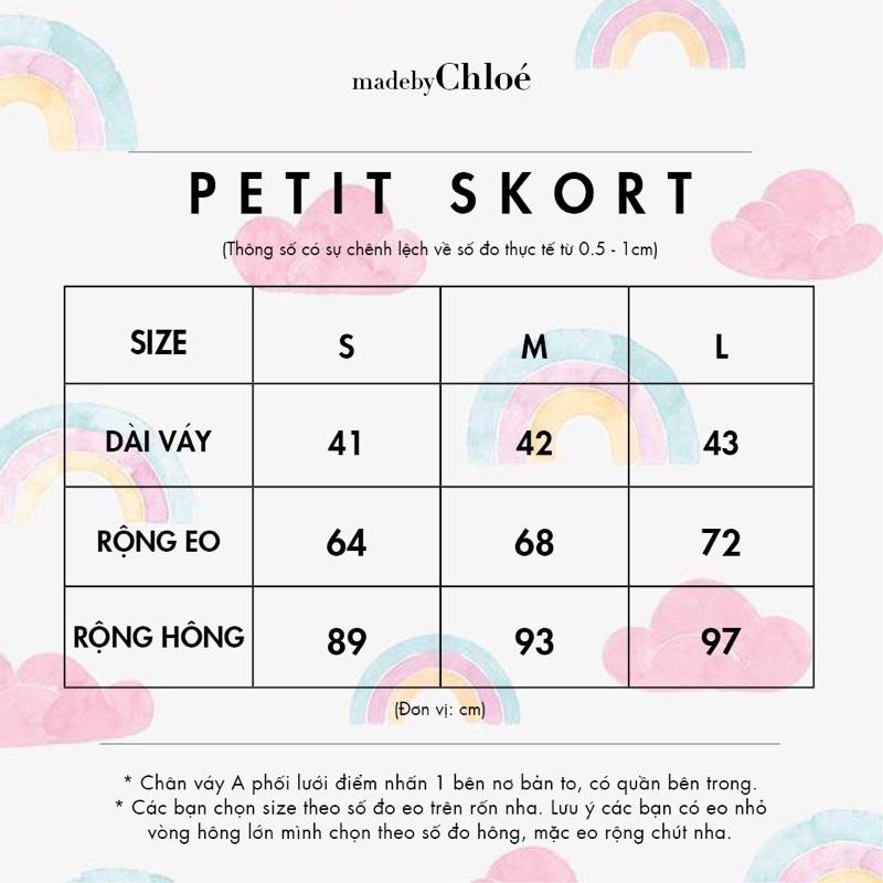 MadebyChloé - Chân váy nơ phối lưới có quần PETIT SKORT - Thiết kế cao cấp