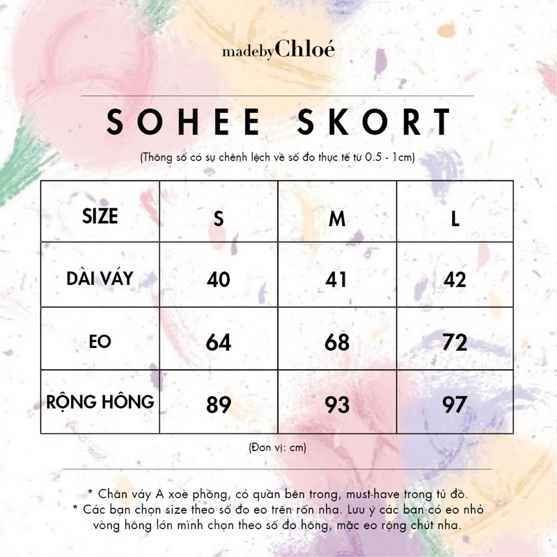 MadebyChloé - Chân váy xoè phồng có quần SOHEE SKORT  - Thiết kế cao cấp