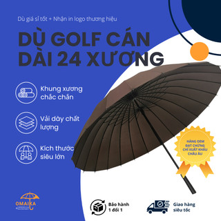 Ô Dù Golf Cán Dài Cổ Điển Che Nắng Che Mưa Chống Tia UV 24 Nan Cỡ Lớn Dù Chụp Hình Studio