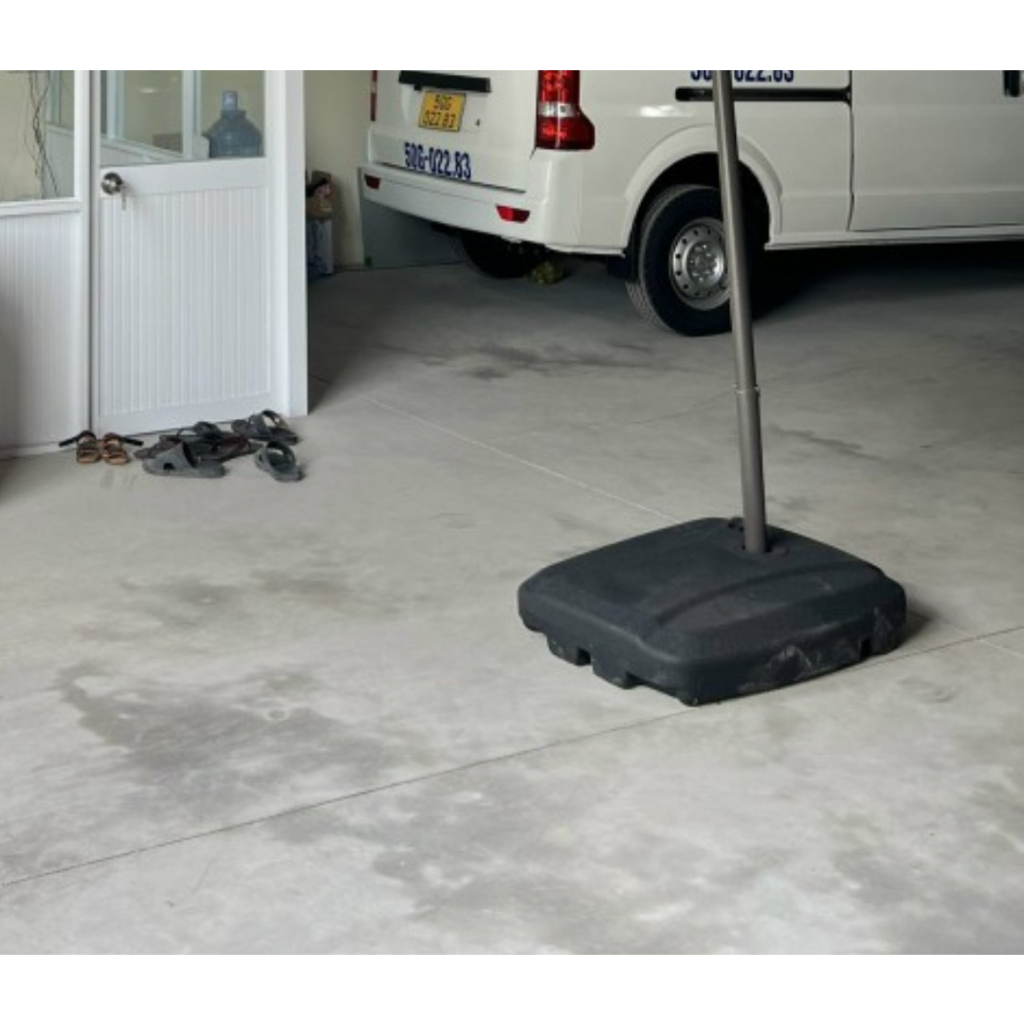 VỎ CHÂN Ô DÙ LỆCH TÂM 2M5X2M5 CÓ BÁNH XE