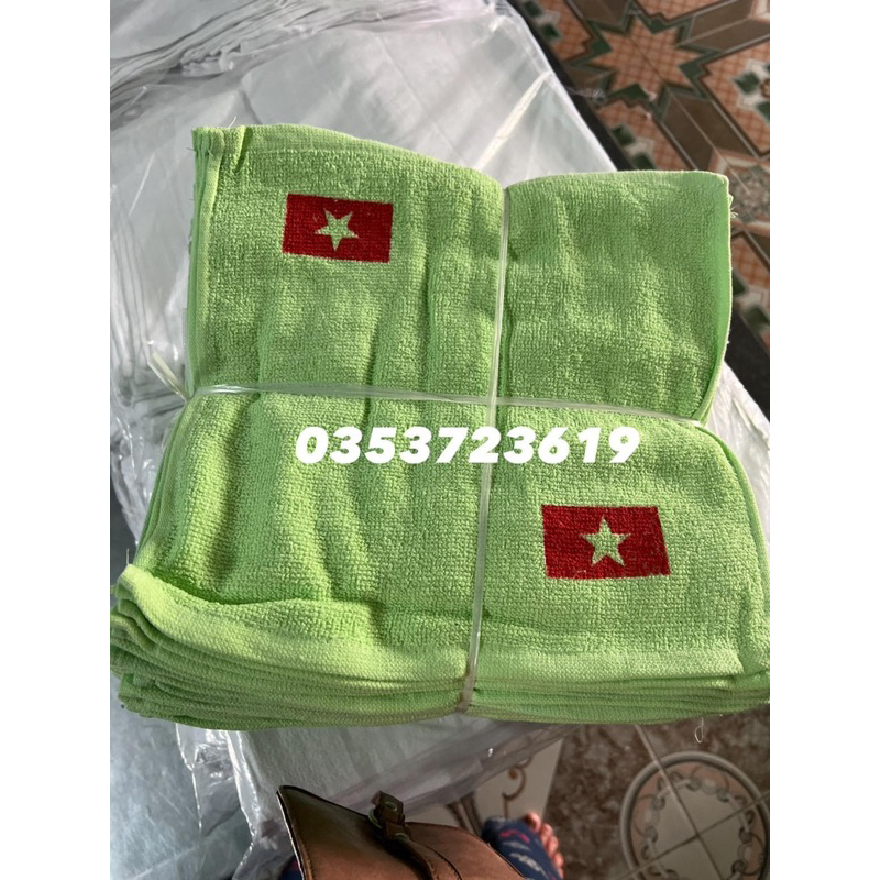 Khăn mầm non cotton in 50  hình khác nhau