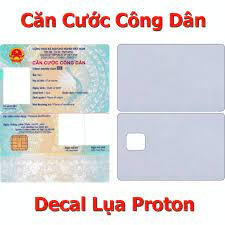 Miếng dán 2 mặt căn cước công dân decal lụa nhám proton