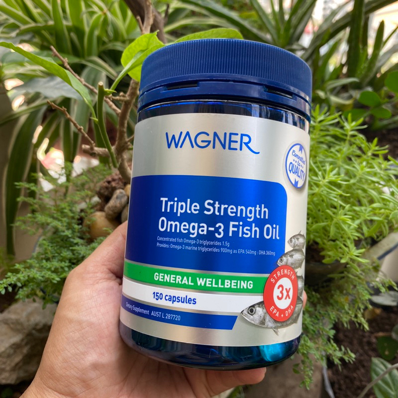 (Hàng Úc) Viên dầu cá gấp ba lần Wagner Triple Strength Omega-3 Fish Oil 150 viên, hỗ trợ bổ não, tim và mắt