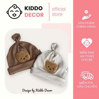 Mũ/ nón củ tỏi che thóp cho bé sơ sinh Kiddo Decor vải cotton mềm mát phong cách Hàn Quốc