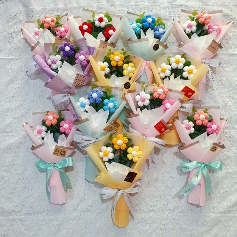 BÓ HOA LEN HANDMADE XINH XẮN