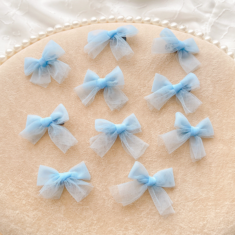 Set 2 kẹp nơ voan mini công chúa bé gái dễ thương Tatitava