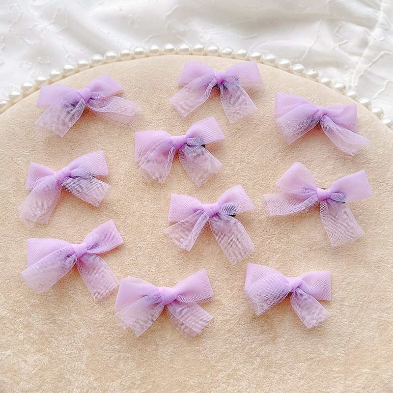 Set 2 kẹp nơ voan mini công chúa bé gái dễ thương Tatitava