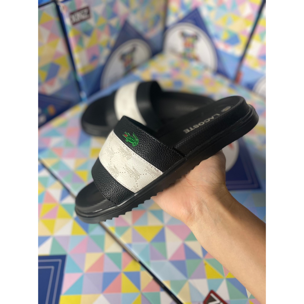 Dép lê nam Lascote, Dép nam quai ngang  quai da 2 lớp đế cao su cao cấp tôn dáng nhiều màu phối đồ cực chất hot 2023