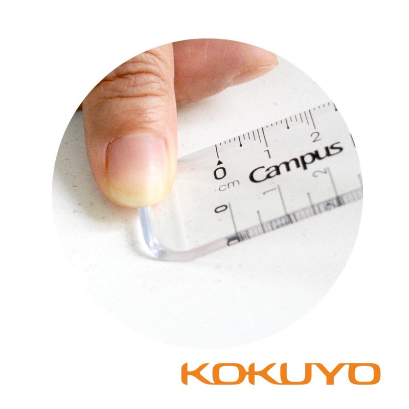 Thước kẻ Campus EZMath 15/20cm đầu cong một chạm