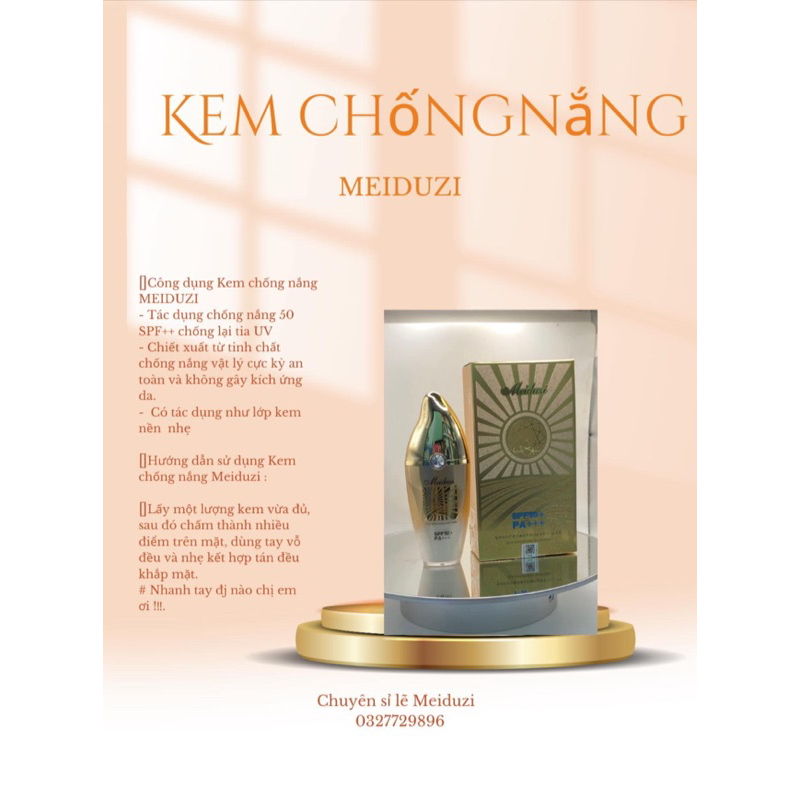 kem chống nắng meiduzi (mẫu mới chính hãng 100%)