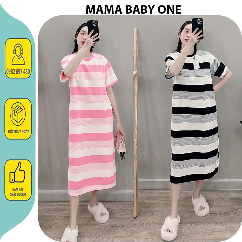 VÁY ĐẦM BẦU CÔNG SỞ MÙA HÈ-ĐẦM BẦU THIẾT KẾ DÁNG SUÔNG DÀI RỘNG CỔ TRÒN CỘC TAY VẢI MỀM MỊN MÁT ĐẸP