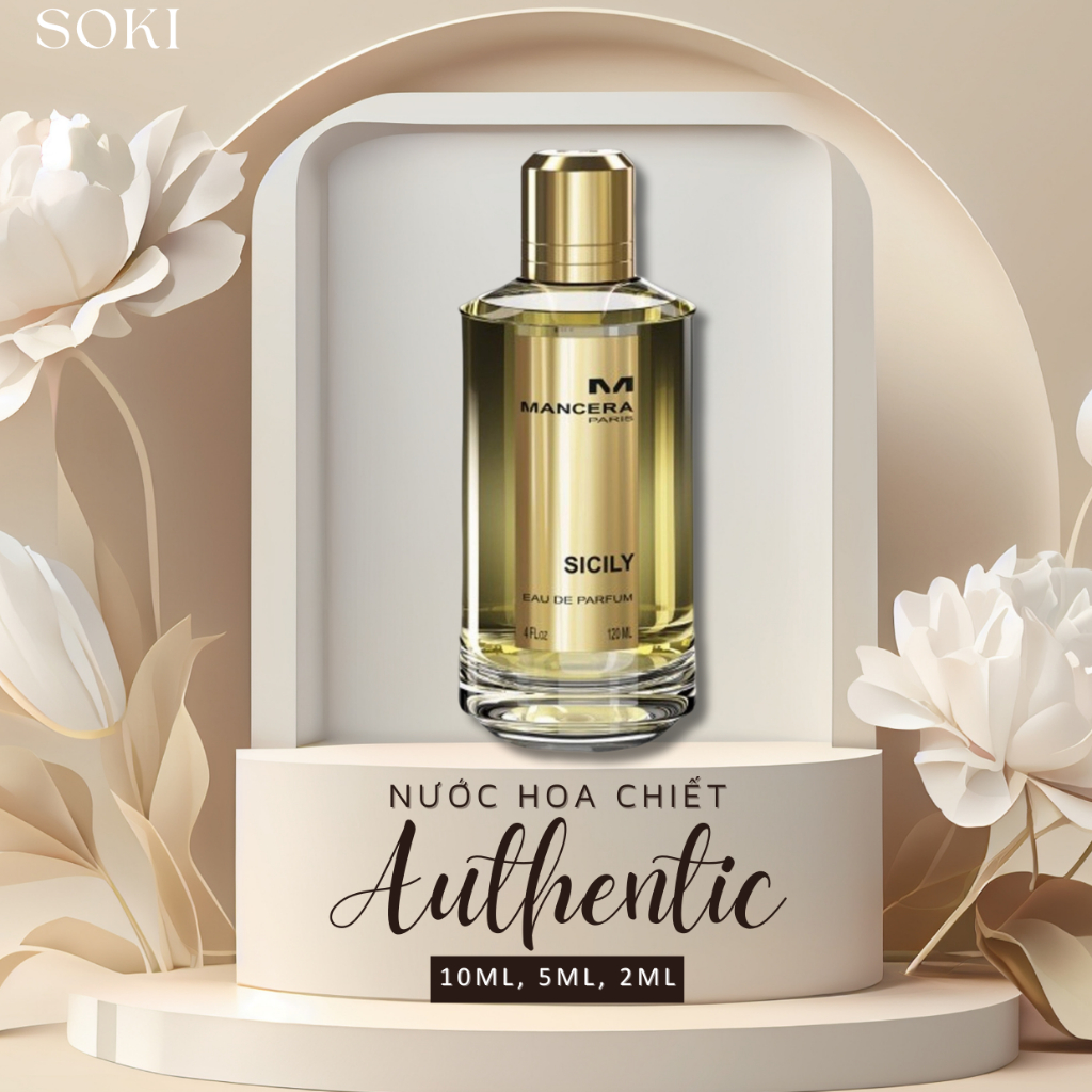 Nước hoa Mancera Sicily, nước hoa nam nữ chiết 10ml, 5ml, 2ml hương hoa quả cá tính, trẻ trung, tươi mát - SOKI Perfume