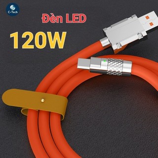 Cáp sạc silicon sạc siêu nhanh 120w