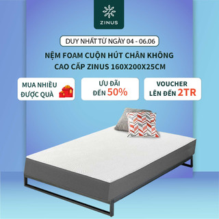 [Trả Góp 0%] Nệm Foam Cuộn Hút Chân Không Cao Cấp Zinus 160X200X25Cm