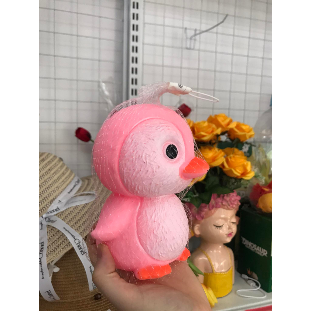 Vịt Hồng- Thú Bóp Kêu Chít Chít Gianh Cho Bé