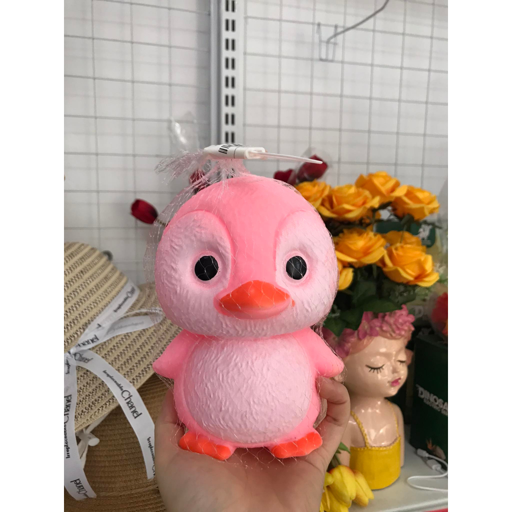 Vịt Hồng- Thú Bóp Kêu Chít Chít Gianh Cho Bé