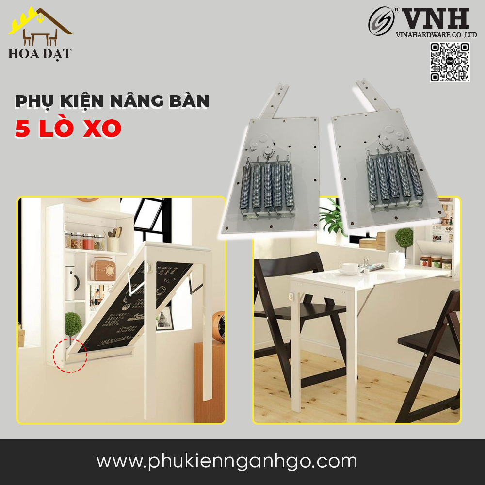 Bộ Nâng Tủ - Nâng Bàn Thông Minh 5 Lò Xo - Phụ Kiện Phải Có Cho Ngôi Nhà Thông Minh - Cặp 2 Cái