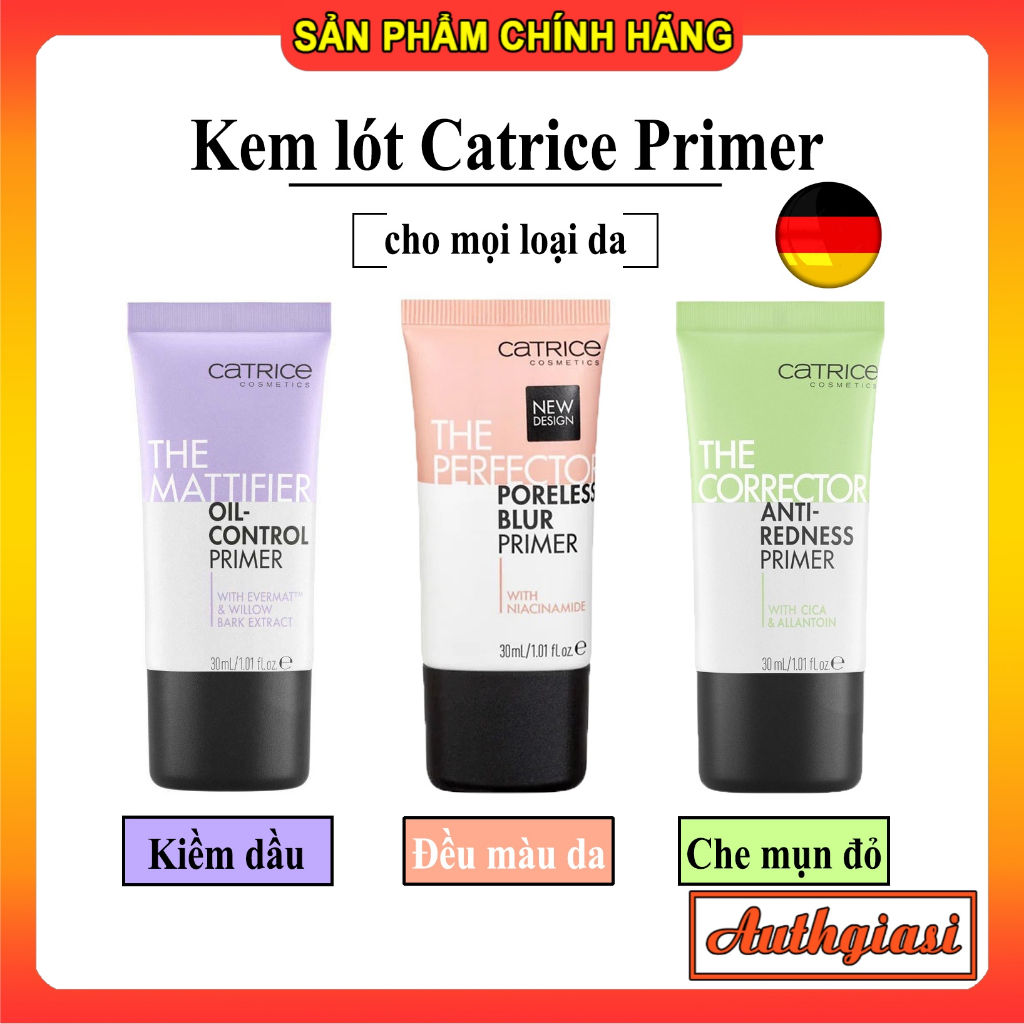 Kem Lót Kiềm Dầu Dưỡng Ẩm CATRICE Primer Catrice kiềm dầu, giữ lớp nền và làm đều màu da