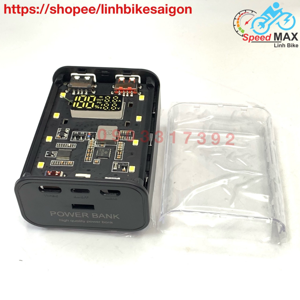 Box sạc dự phòng 3 cell 18650