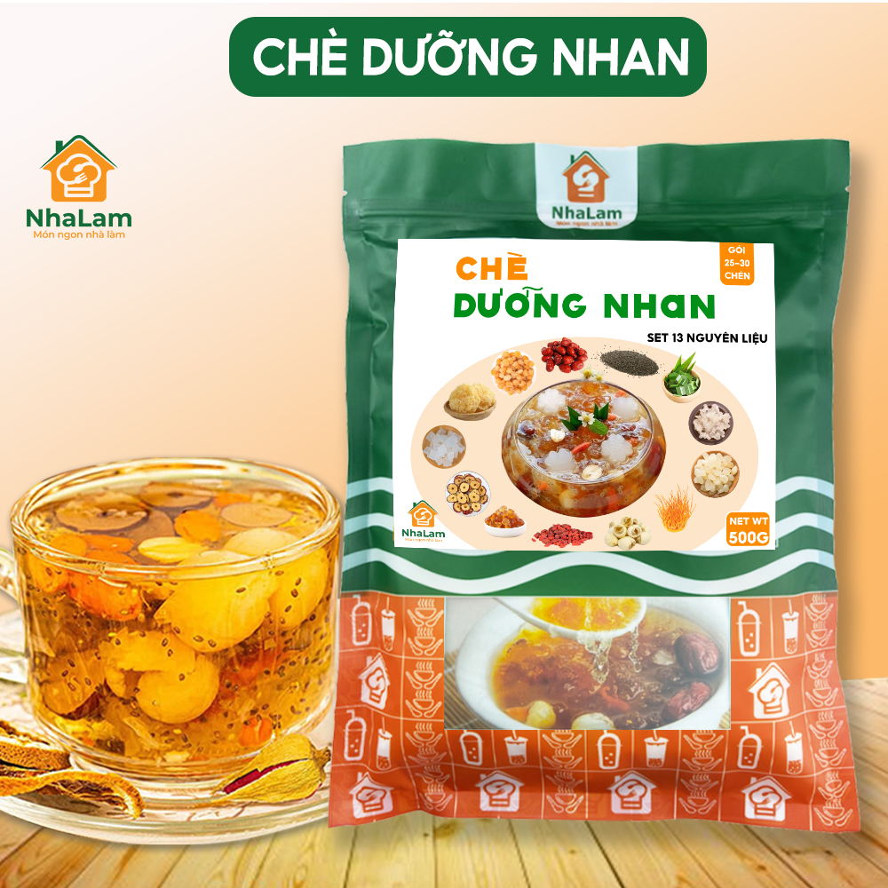 Set Nguyên Liệu Chè Dưỡng Nhan Thơm Ngon, Trà Tuyết Yến Bổ Dưỡng 25-30 Chén NHALAM FOOD