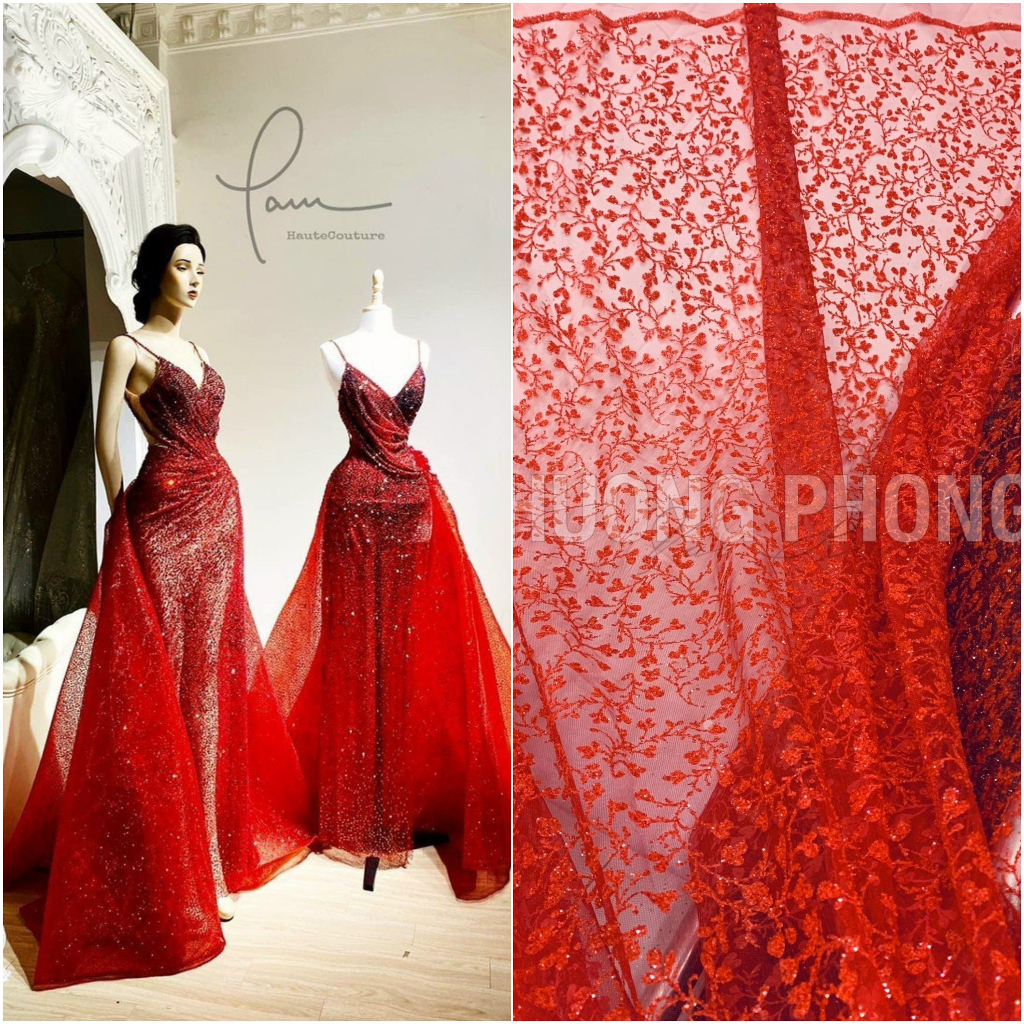 Vải kim tuyến hoa nhỏ 5117