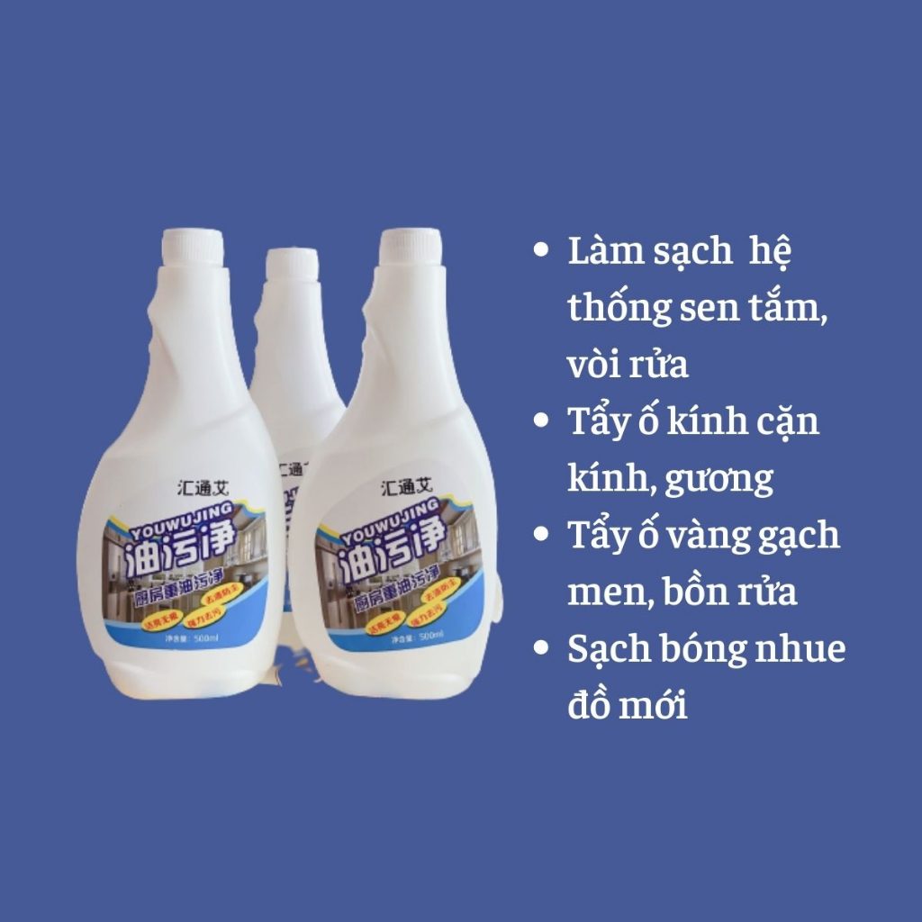 Nước Tẩy Đa Năng, Tẩy Cặn Canxi, Tẩy Vòi Sen Inox, Tẩy Rỉ Set Trắng Sáng Sạch Bóng