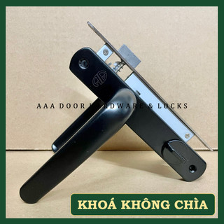   AG  Khoá Tay Gạt Không Chìa CÓ Thân  màu đen  Khoá Núm Vặn Cửa Nhôm 