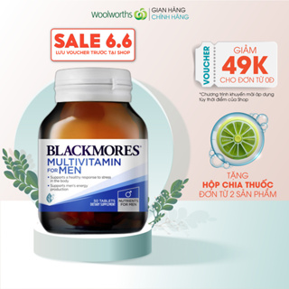 (Tem Mesa) Vitamin tổng hợp cho nam Blackmores Multivitamin for Men Exclusive tăng cường sức khỏe toàn diện 50 viên