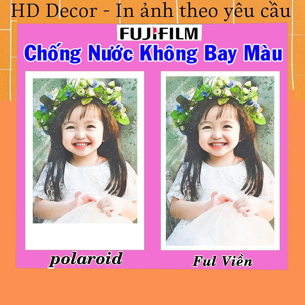 in ảnh theo yêu cầu polaroid 6x9 - In ảnh bo góc - ép plastic - Rửa Bằng Máy Lab Chống Nước