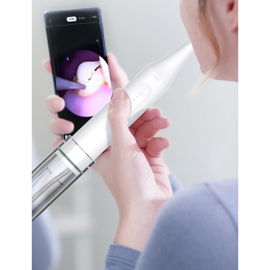 Máy lấy cao răng Xiaomi Sunuo T13 Pro, cạo vôi răng, đánh bay vết ố siêu trắng tại nhà, có camera nội sôi siêu nét