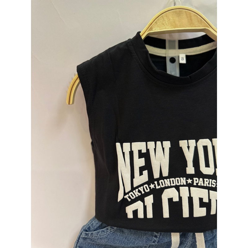 Bộ quần bò 3 chi tiết cho bé trai