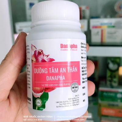 Dưỡng tâm an thần Danapha hộp 100 viên giúp ngủ ngn, ngủ sâu giấc an toàn từ thảo dược