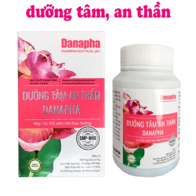 Dưỡng tâm an thần Danapha hộp 100 viên giúp ngủ ngn, ngủ sâu giấc an toàn từ thảo dược