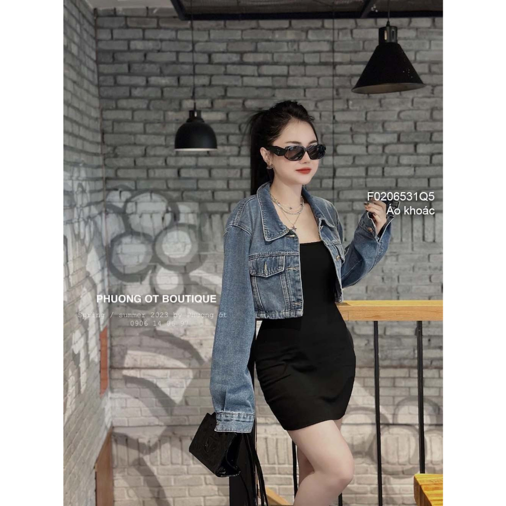 Về sll 🌺 Áo khoác jean hồng cổ bẻ chuẩn hình