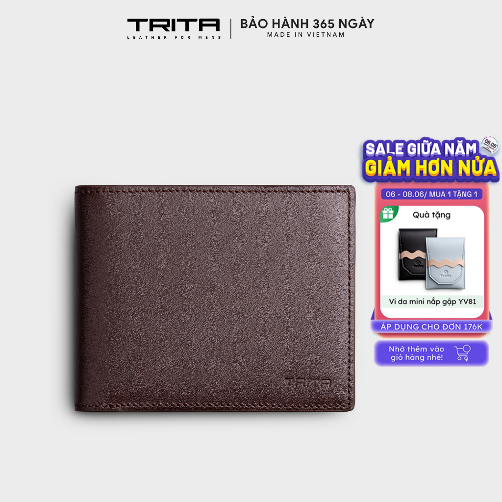 Ví da nam dáng ngang phối ngăn Trita RVN16
