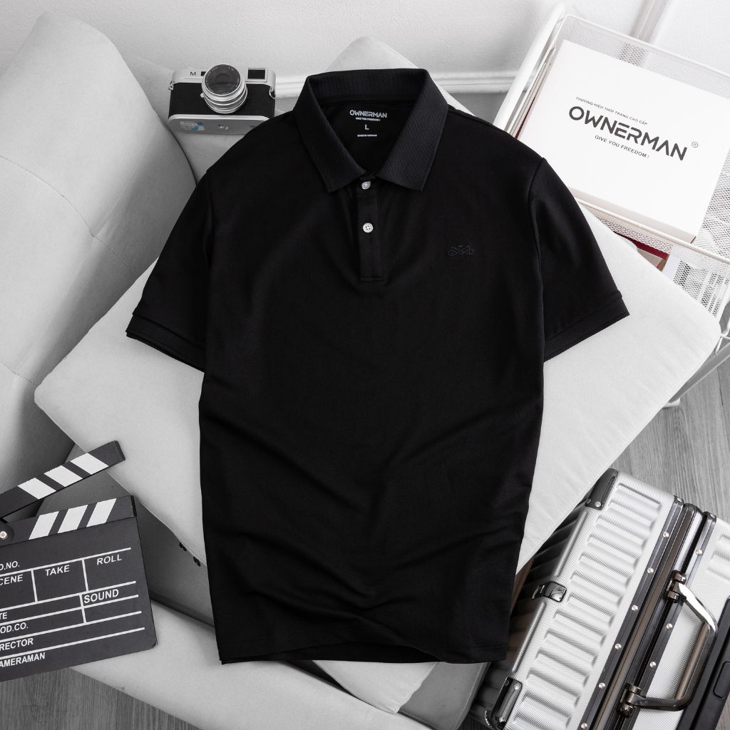 Áo polo nam Basic OWNERMAN áo phông nam áo thun nam áo cộc tay chuẩn form Slim vải cotton CVC cao cấp co dãn thoáng mát