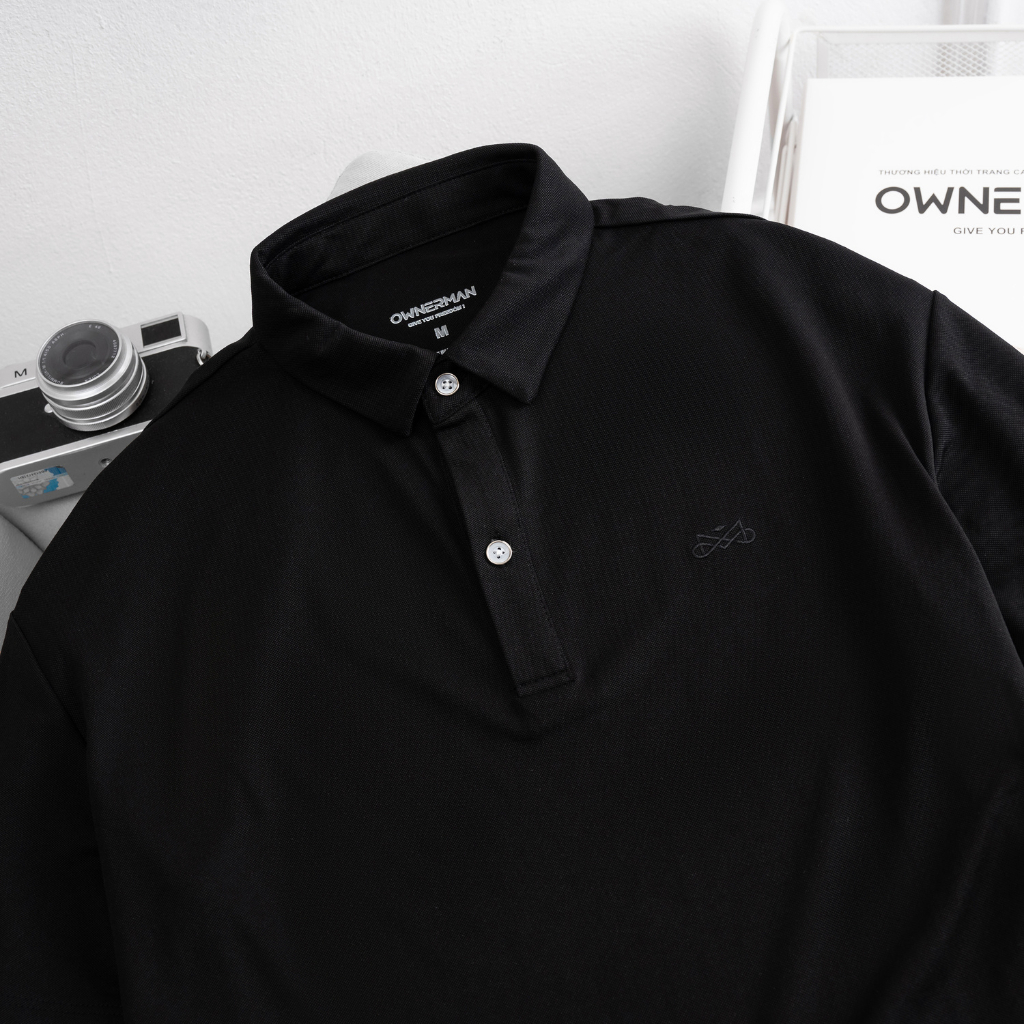 Áo polo oversize OWNERMAN chính hãng áo thun nam nữ unisex cộc tay trẻ trung, năng động vải cotton CVC cao cấp