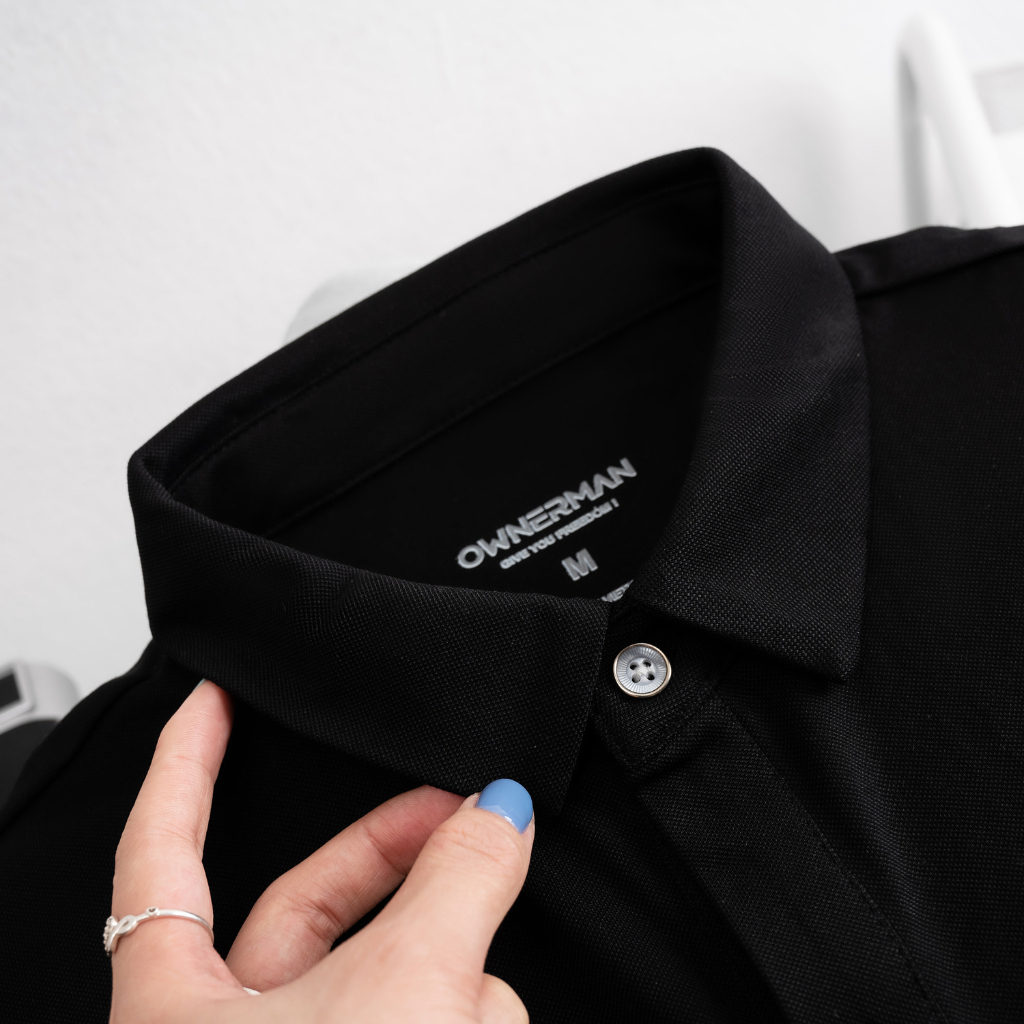 Áo polo oversize OWNERMAN chính hãng áo thun nam nữ unisex cộc tay trẻ trung, năng động vải cotton CVC cao cấp