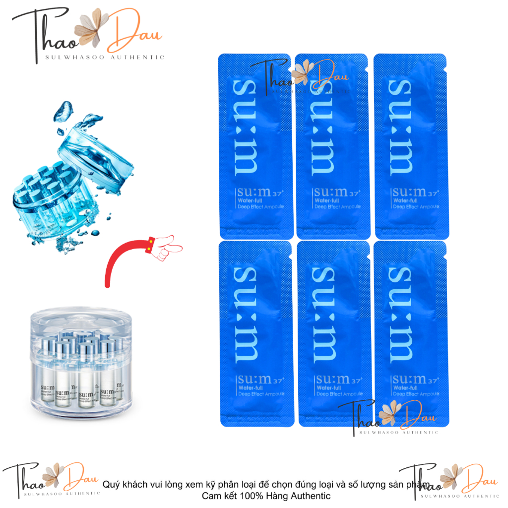 Sum37 gói sample tinh chất huyết thanh siêu cấp nước su:m37 water-full Deep Effect Ampoule 1ml