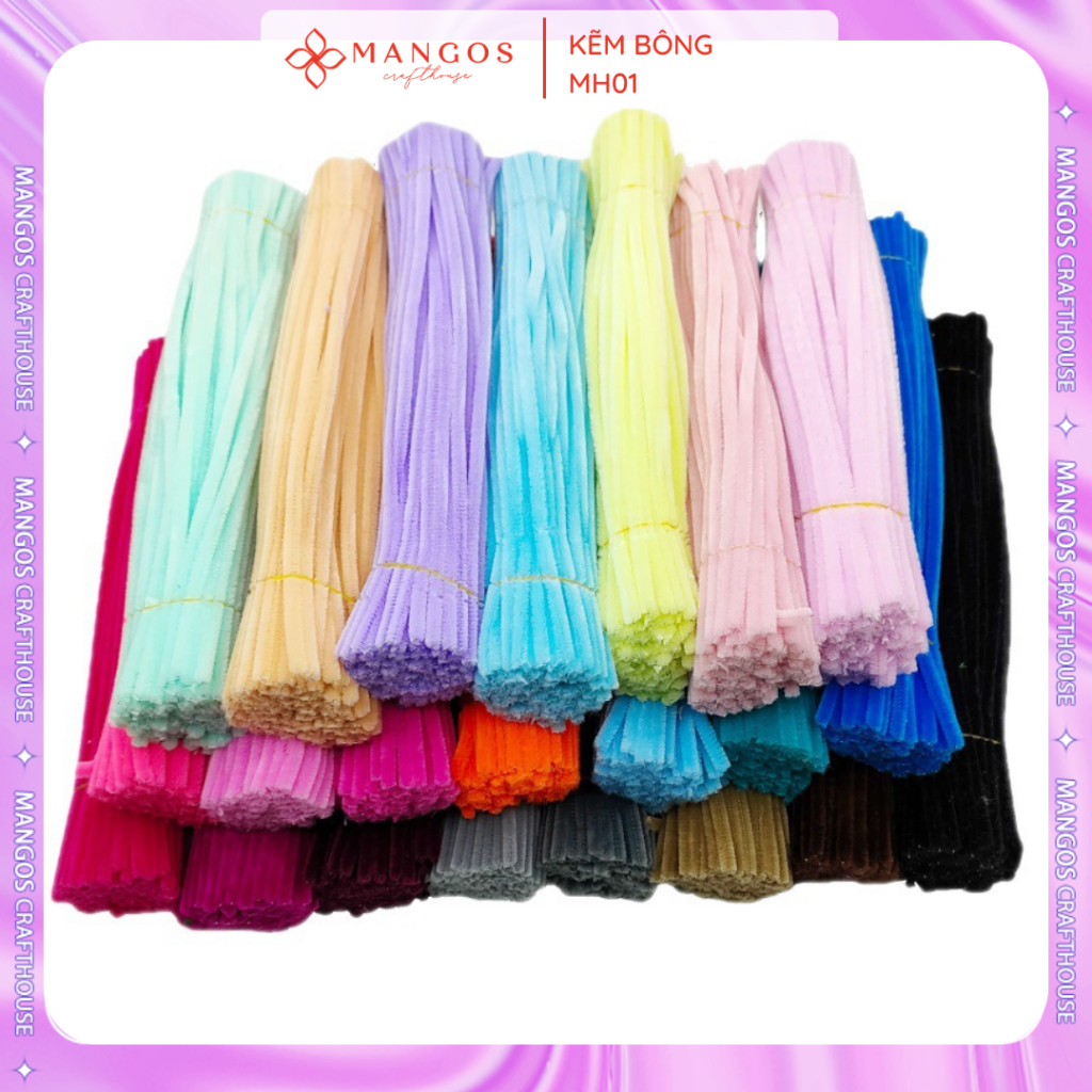 Kẽm nhung làm hoa - kẽm bông làm hoa handmade full bảng màu độc đáo MH01