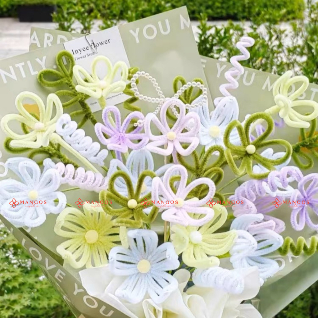 Kẽm nhung làm hoa - kẽm bông làm hoa handmade full bảng màu độc đáo MH01