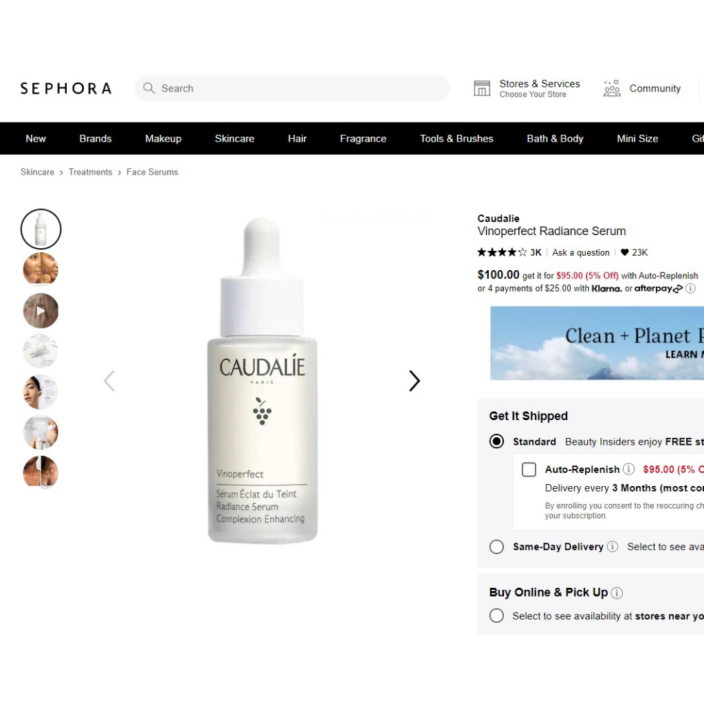 Minisize 10ML - Tinh Chất Ngừa Thâm Nám, Giúp Sáng Da Caudalie Vinoperfect