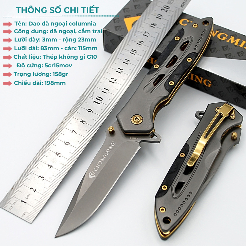 [V2]Dao Gấp Gọt Hoa Quả Đa Năng, Chống Gỉ Sét, Phụ kiện văn phòng phẩm, Đi Dã Ngoại Cực Tốt