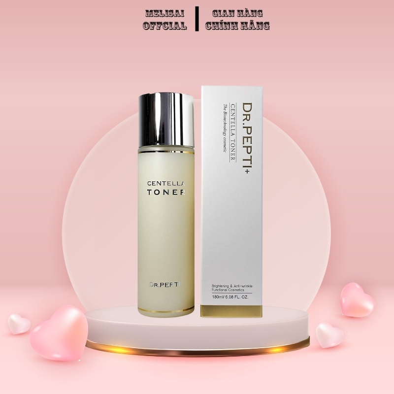 Nước Hoa Hồng Toner Dr.Pepti Centella Giúp Se Khít Lỗ Chân Lông, Dưỡng Da Căng Bóng Hàn Quốc 180ml
