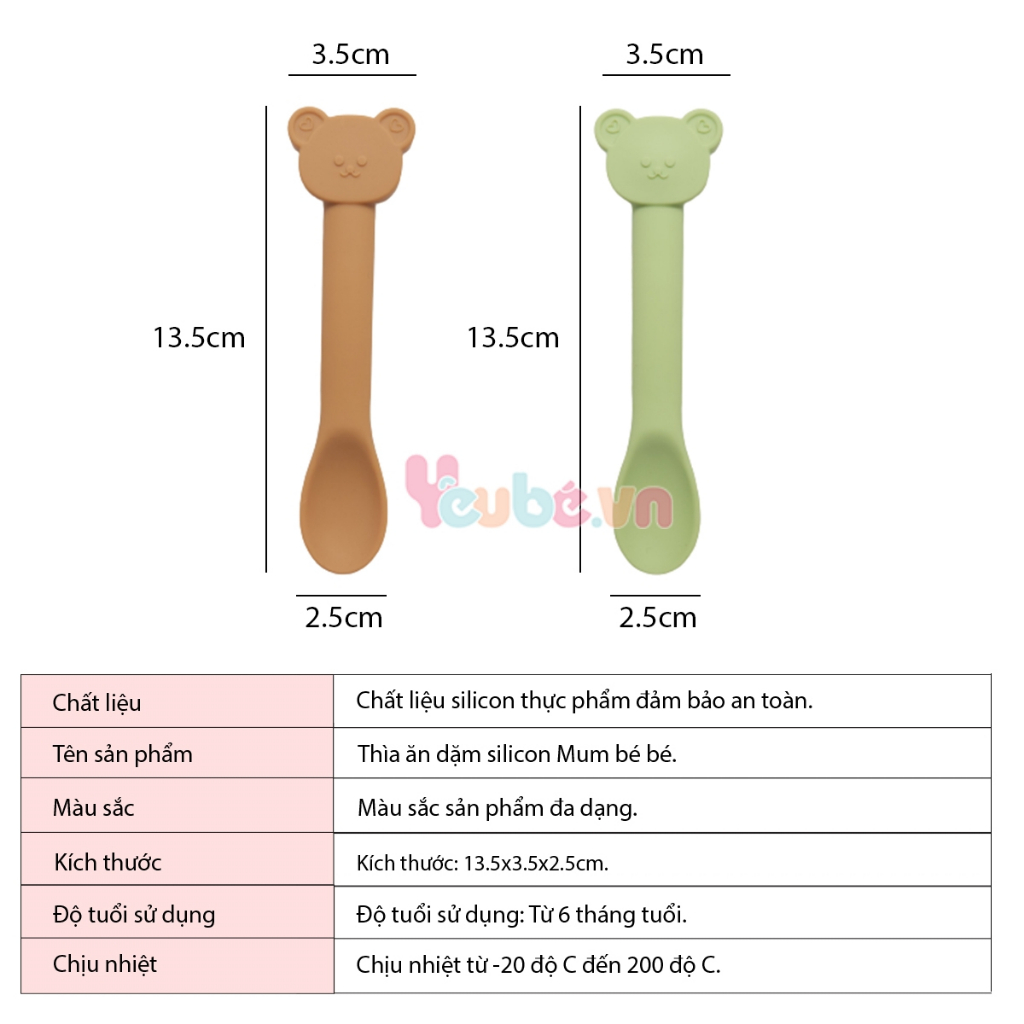 Bát Và Thìa Ăn Dặm Cho Bé Silicon YEUBEVN Có Đế Hít Chống Đổ Không Mùi An Toàn Cho Bé